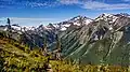 Mount Mystery and Fricaba (right) seen from Pacific Northwest National Scenic Trail