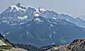 Mount Ann centered with Mt. Shuksan behind, left. Camera pointed east.