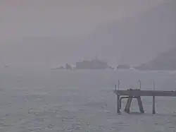 Mussel Rock, as seen from Mori Point in Pacifica, California. (July 2006)