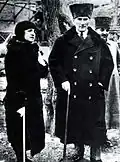 Mustafa Kemal Atatürk and Latife Uşakizâde, during a trip in 1923.