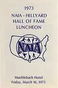 Cover for NAIA HOF Luncheon Program (1973)