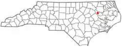 Location in North Carolina