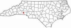 Location of Waco, North Carolina