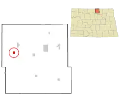 Location of Dunseith, North Dakota