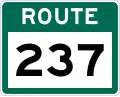 Route 237 marker