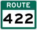 Route 422 marker