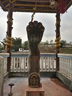 The statue of Nag at the north-western side of the lake.