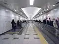 Moving walkway to the Namboku Line platforms, 2008