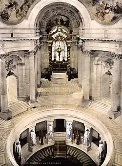 Tomb of Napoleon in a recess below the dome