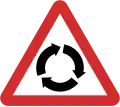 B9: Roundabout ahead