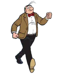 Nero enjoying his trademark food: a Belgian waffle. Drawn in the 1980s.