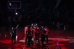 New Orleans Pelicans huddle pregame before taking on the Memphis Grizzlies on January 31, 2020