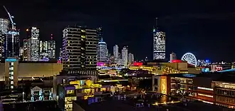 Night view of South Brisbane