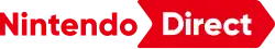 Logo for Nintendo Directs since 2017. The word "Nintendo" is in red, while the word "Direct" is white in a red arrow.