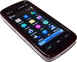 Nokia 5800 XpressMusic, with a full touchscreen.