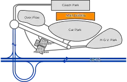 Layout of Norton Canes Services.