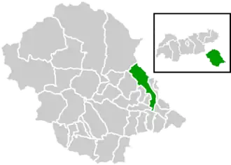 Location within Lienz district
