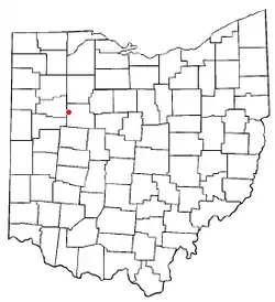 Location of Alger, Ohio