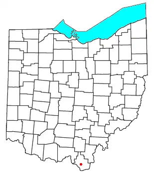 Location of Kitts Hill, Ohio
