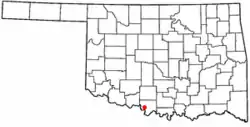 Location of Sugden, Oklahoma