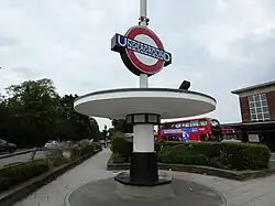 The Art Deco seat and station sign