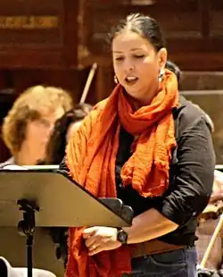 Jana Sýkorová as a soloist in a performance of Stabat Mater by Antonin Dvořák