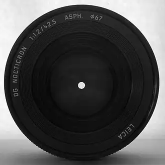 Minimum aperture of the Noctricron 42.5 mm (F-number 16)