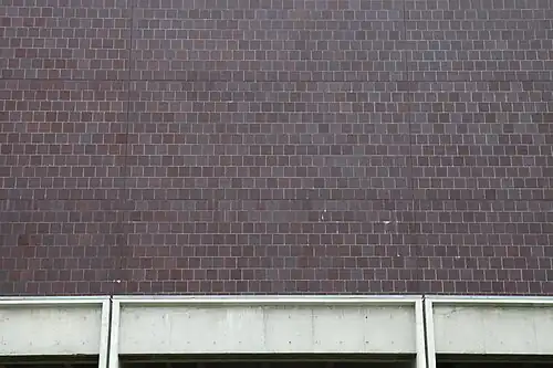 Closeup of exterior tiles