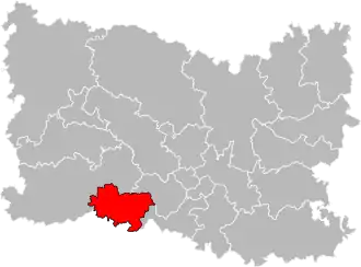 Situation of the canton of Méru in the department of Oise