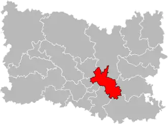 Situation of the canton of Pont-Sainte-Maxence in the department of Oise