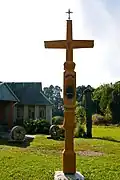 Traditional cross in Vepriai