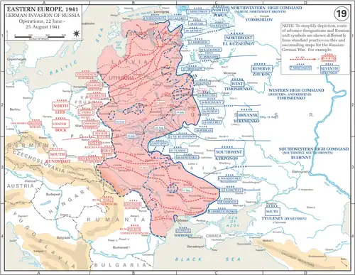 Position of Panzergruppe 1 Kleist at the opening phase of Operation Barbarossa