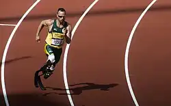 Image 14Oscar Pistorius running in the first round of the 400 m at the 2012 Summer Olympics (from Track and field)