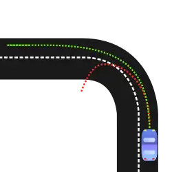 Depiction of oversteer