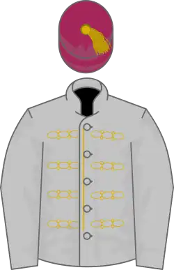 Grey, red epaulettes, grey sleeves, grey cap