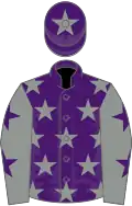 Purple, Grey stars, Grey sleeves, Purple stars, Purple cap, Grey star