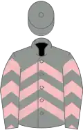 Grey and pink chevrons, grey cap