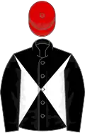 BLACK and WHITE DIABOLO, black sleeves, red cap