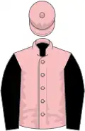 Pink, black sleeves