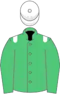 Emerald Green, White epaulets and cap
