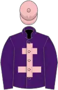 Purple, pink cross of lorraine and cap