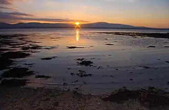 sunset over Ox Mountains, as seen from Culleenamore