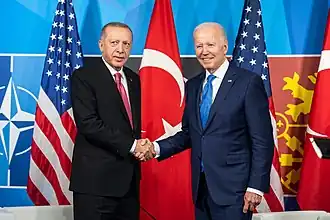 US President Joe Biden and Turkish President Recep Tayyip Erdoğan, June 2022.