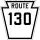 Pennsylvania Route 130 marker