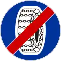 C-19 "end of mandatory usage of snow chains"