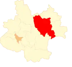 Map showing Gmina Kłodawa in Koło County