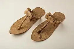Pair of sandals; 1390–1352 BC; grass, reed and papyrus; Metropolitan Museum of Art (New York City)