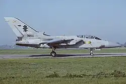 Panavia Tornado F3 in No. 11 Squadron markings, seen at RAF Waddington in 1992.