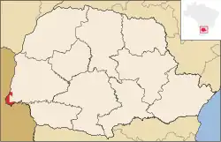 Location of Foz do Iguaçu