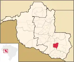 Location in Rondônia state